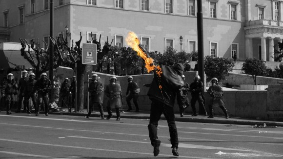 fire-riot-police-greece-molotov-cocktail-selective-coloring-color-splash-HD-Wallpapers